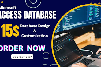 design or edit ms access database and queries