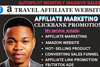 build travel affiliate website amazon clickbank affiliate marketing sales funnel