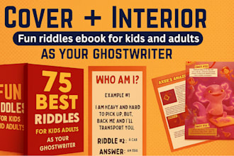 write a fun riddles ebook for kids and adults as your ghostwriter