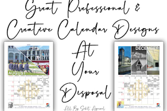 design you a custom calendar of any size