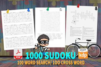create up to 1000 sudoku for amazon KDP