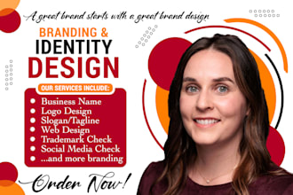 create catchy business name, logo design, slogan and web design for your brand
