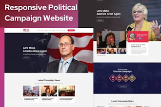 design modern political campaign website for your party election website