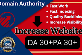 increase domain authority moz da 30 with high quality backlinks