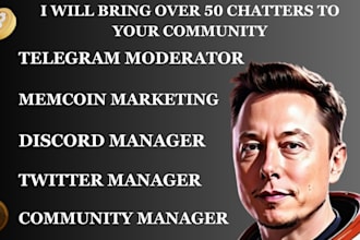 be your memecoin telegram discord community manager discord nft manager