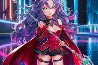 create your character in cartoonish or marvel or anime style
