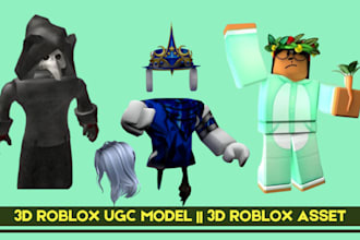 create 3d roblox ugc model, roblox clothing, roblox map, roblox 3d model, roblox