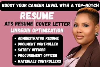 do a resume for document material controller administrator procurement officer