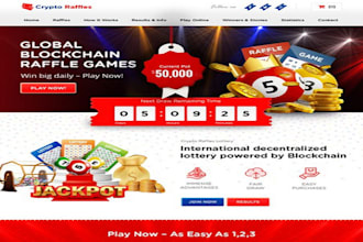 develop responsive raffle website, giveaway website, and competition website