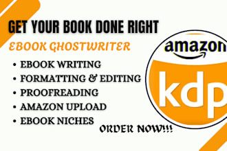 ghostwrite self help ebook, ebook ghostwriter, ebook writer, KDP book writer