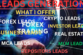 provide you crypto leads mlm leads from any country