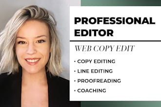 proofread, copy edit, and line edit your online content