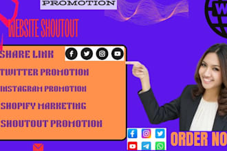 share shoutout promote your website link to 140m twitter,  ig yt tiktok audience