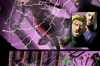 draw digital comic pages for you