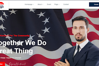 design political campaign website political website election website on wix
