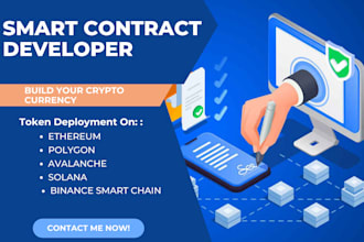 solidity smart contract for nft, defi, memecoin, ico smart contract, bep20, sol