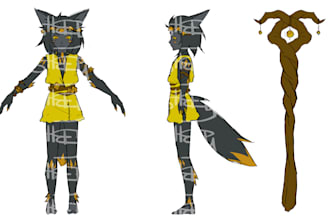 draw character reference art for animations and 3d models