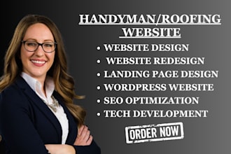 design wordpress handyman, roofing, plumbing website, hvac, cleaning website