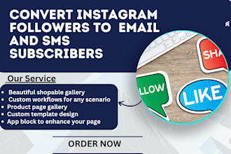 convert instagram followers to email and sms subscribers shopify store gatsby