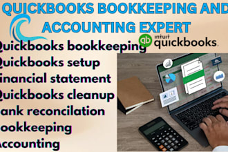 do quickbooks bookkeeping cleanup, setup and bank reconciliation, xero and wave