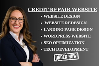 design credit repair website, funnel, credit repair landing page
