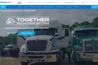 design logistics, trucking, freight broker, courier, moving company website