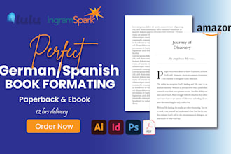 design german ebook, spanish book formatting, italian layout dutch document kdp
