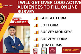 get over 1000 respondents to fill online survey, google forms, jotform, typeform