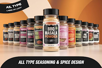 design custom labels for hot sauces, seasonings, spices, dips, and jars