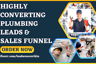 build plumbing landing page construction website roofing sales funnel solar lead