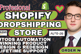 do your shopify manager design redesign dropshipping store with auto ds bug fix