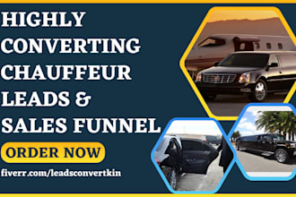 design chauffeur landing page limousine website passive income sales funnel lead