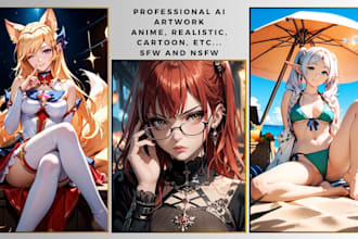 make anime or manga art using ai art for you