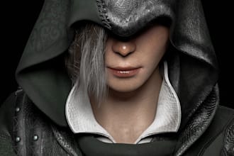 turn 2d photo to 3d realistic game character,pbr texture,3d nsfw human model,rig