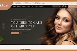 design hair extensions eyelash beauty salon spa website hair website