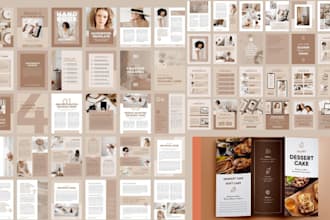 design canva ebook, workbook, brochure, leaflet, lead magnet, journal guide book