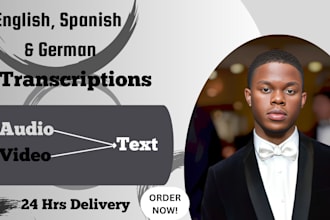 accurately do audio and video transcription for eng and span