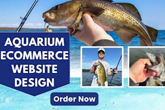 design aquarium ecommerce website fish farming website swimbait seafood website