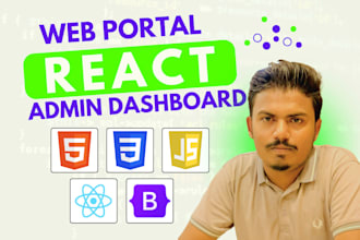 develop responsive web portals, custom web apps, dashboards using react js