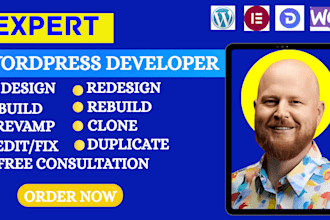 design, redesign, build, rebuild, edit, revamp or fix wordpress website