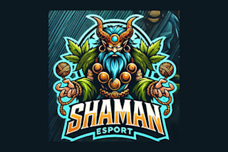create shaman cartoon and character mascot logo delivered in two days