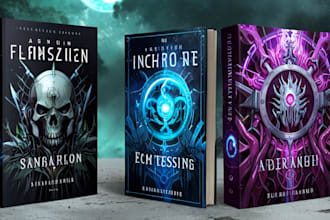 create professional fantasy book cover and sci fi book cover