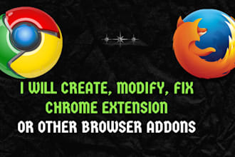 create, modify, fix google chrome extension