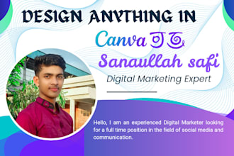 be your expert graphic designer in canva