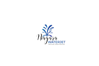 make modern water jet manufacturing company logo