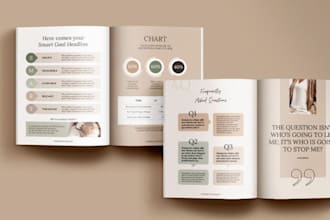 design canva ebook, workbook, lead magnet, ppt freebie pdf layout planner guides