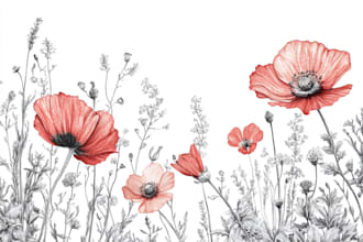 draw botanical illustrations of flowers, plants, fruits