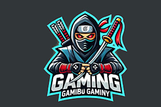 design a custom ninja, shinobi ,gaming, mascot logo for your brand