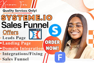 systeme io landing page, clickfunnels sales funnel, funnelish systeme sales page
