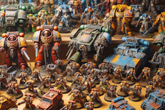 make a miniatures for warhammer 40k art for you